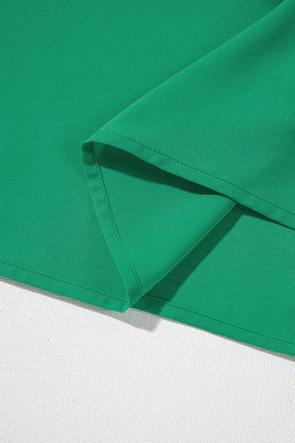 Contrast Floral Embroidered 3/4 Sleeve Notched V Neck Elegant Blouse