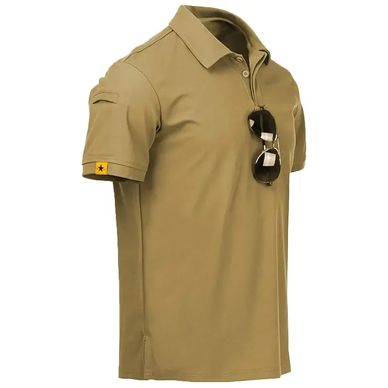💥Order Today Get a Free Sunglasses💥 Mens Polo Shirt Short Sleeve Sports Tactical T-Shirt Athletic Golf Polos