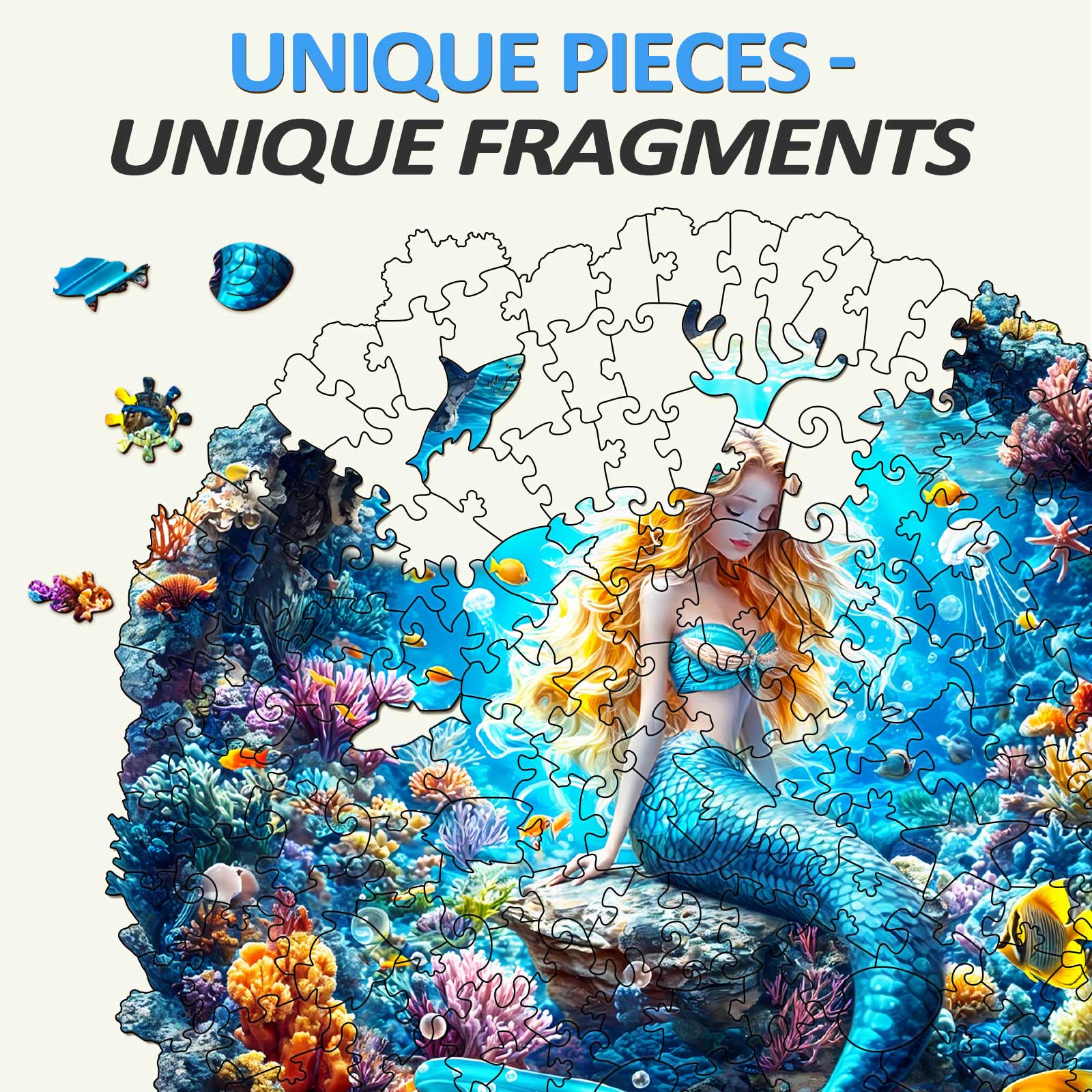 3D Mermaid Wooden Jigsaw Puzzle