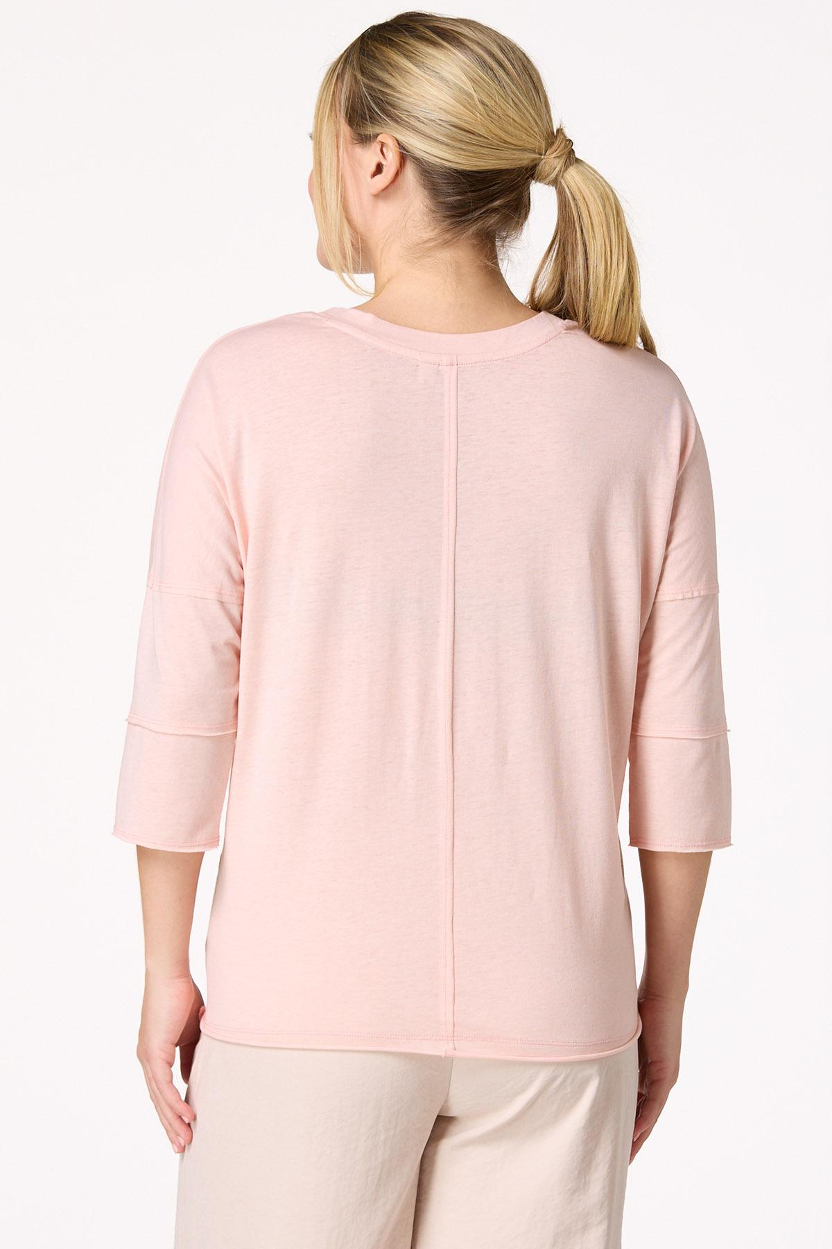 Relaxed Solid Seamed Top