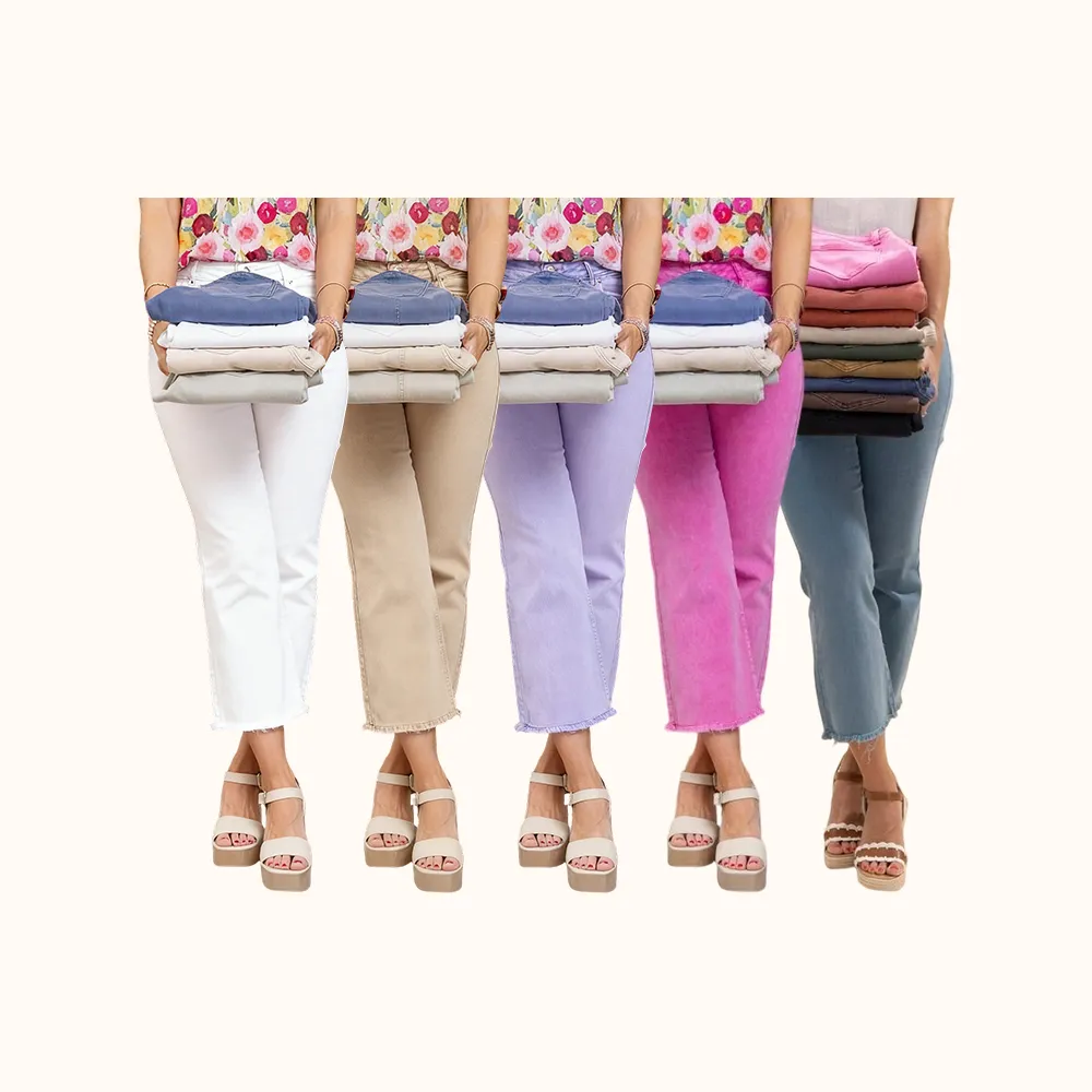 High Waisted Cropped Bootcut Pant