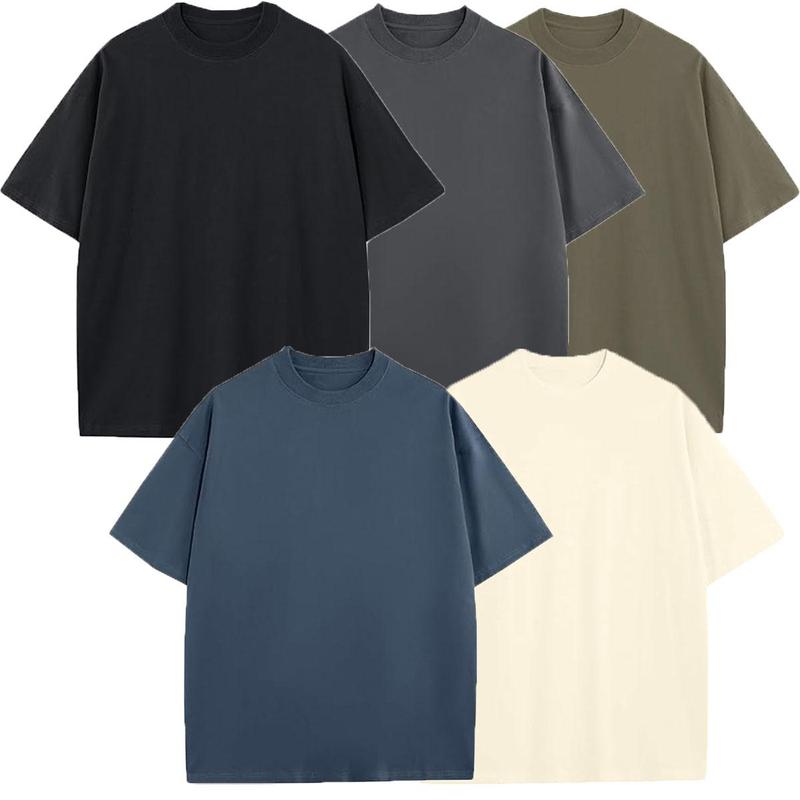 Men’s Multi-Pack Heavyweight 100% Cotton Drop Shoulder Fashion Tees