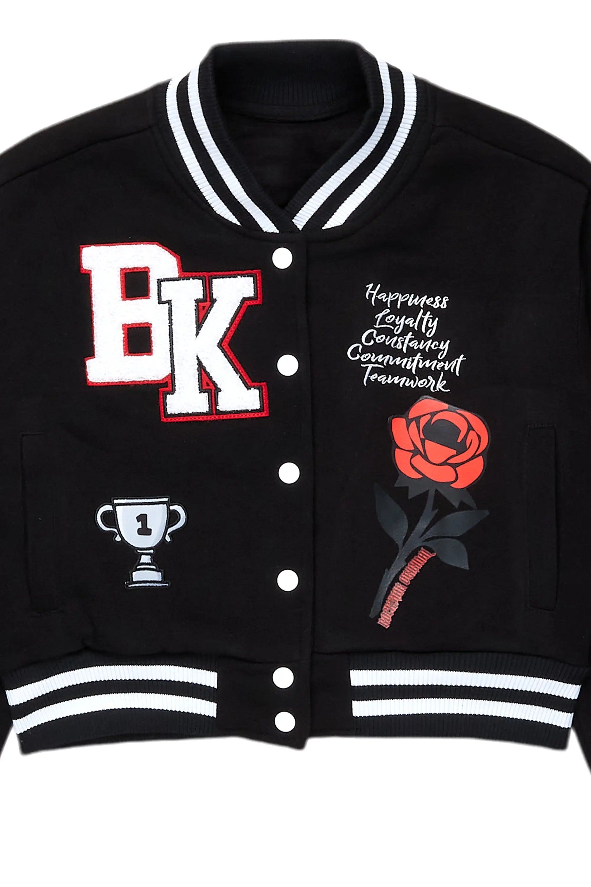 Eboni Black Varsity Jacket