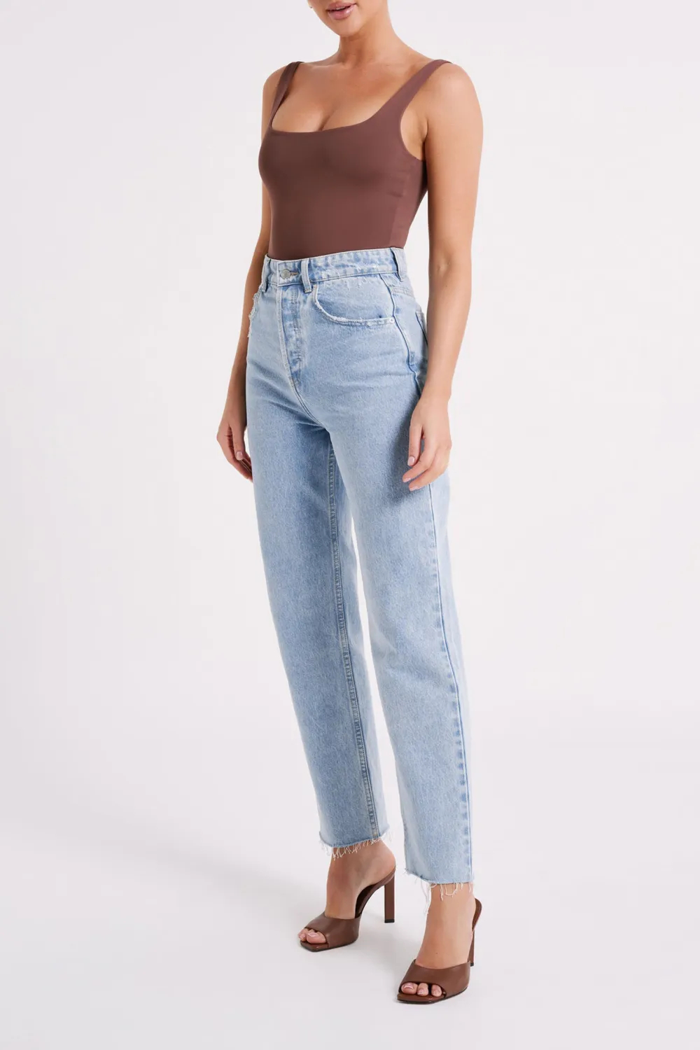 Recycled Nylon Scoop Neck Bodysuit