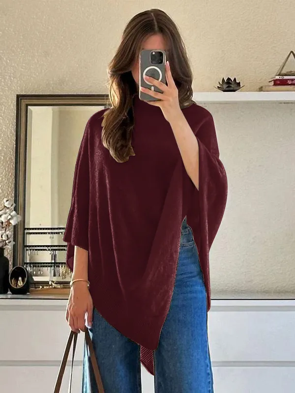 Women's Plain Loose Elegant Fashion Sweater Shawl