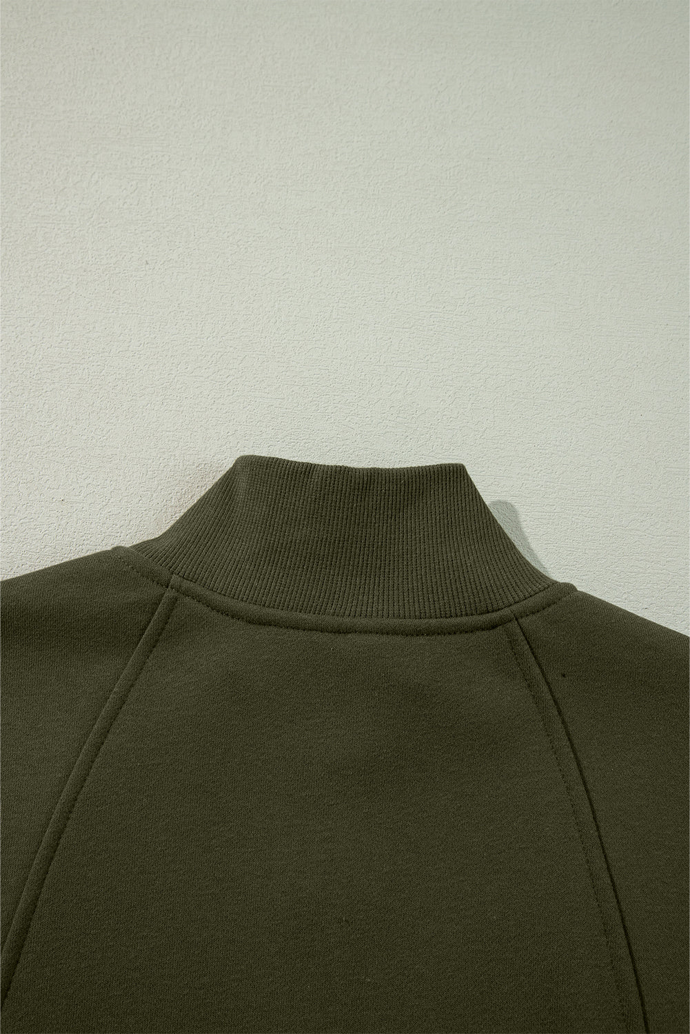 Jungle Zipped Neck Pullover Drop Shoulder Sweatshirt