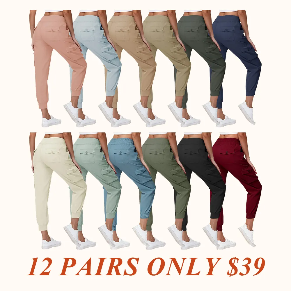 Women's Cargo Pants Casual Lightweight Hiking Outdoor Pants Quick Dry Travel Sweatpants Joggers