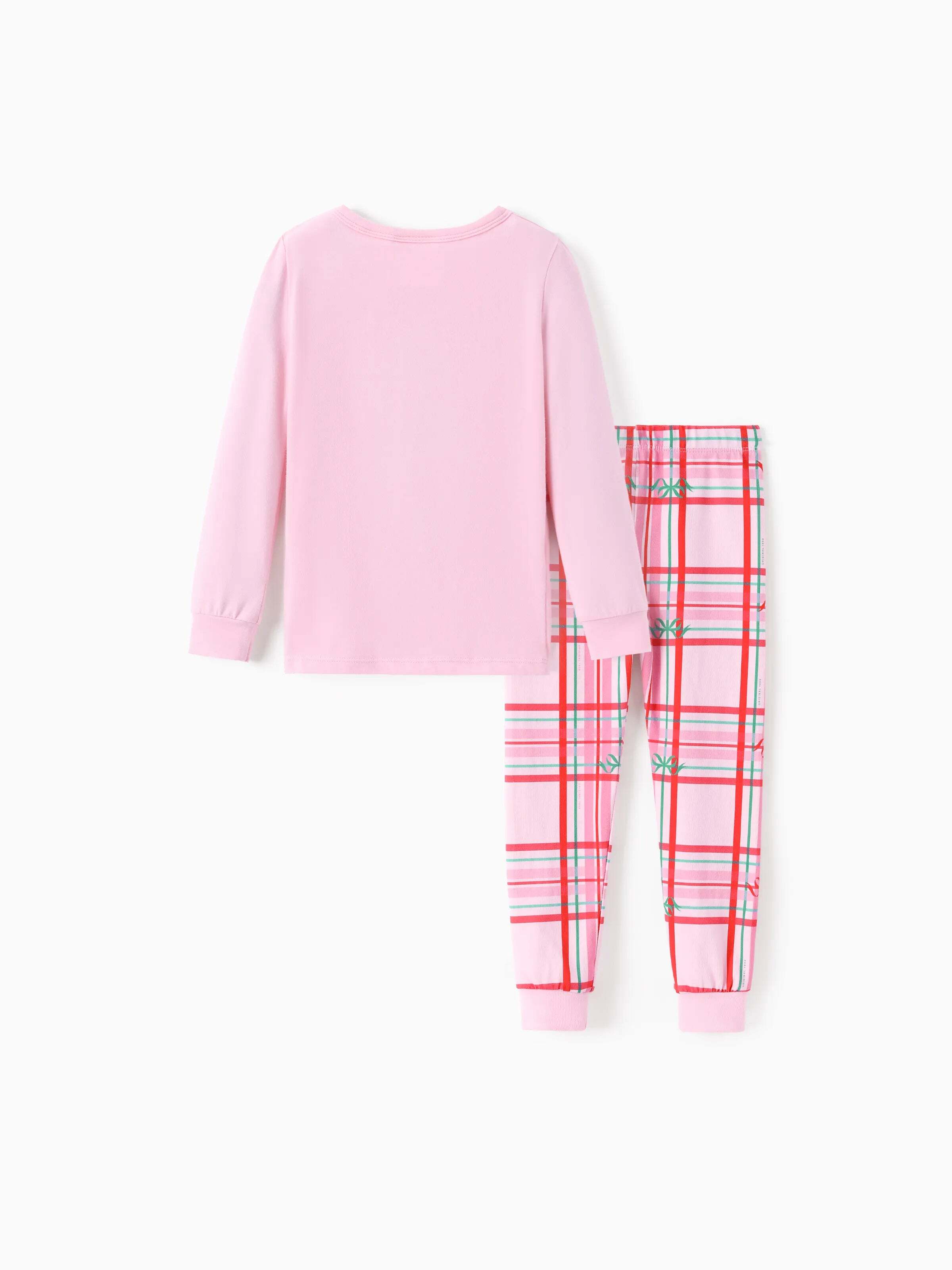 Barbie Christmas Mommy and Organic Cotton Snug-fitting Pajamas Set Pink