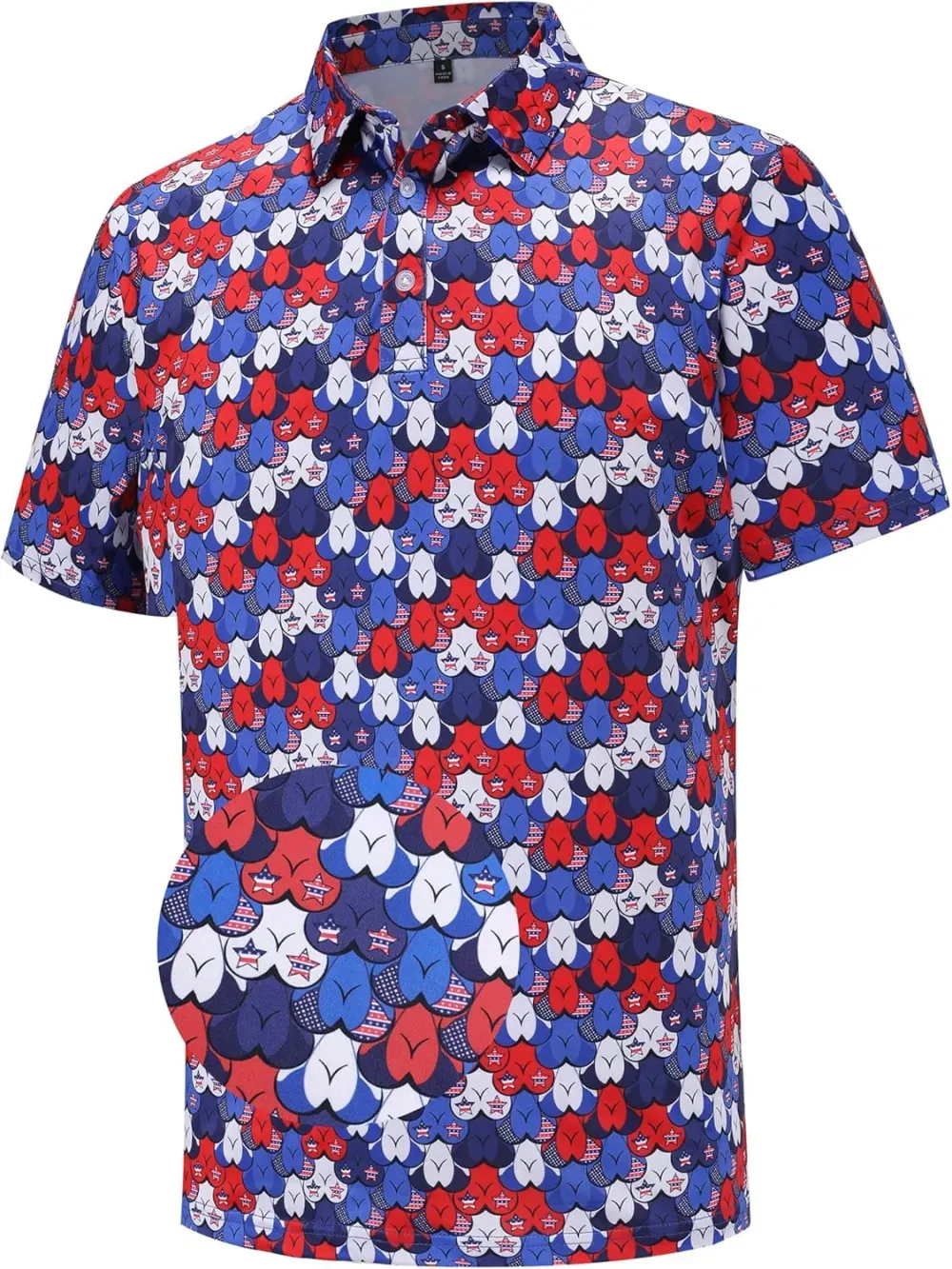 🔥Last Day 49% OFF Mens Golf Polo Shirts Short Sleeve Moisture Wicking Dry Fit Performance Casual Funny Golf Polo Shirts for Men