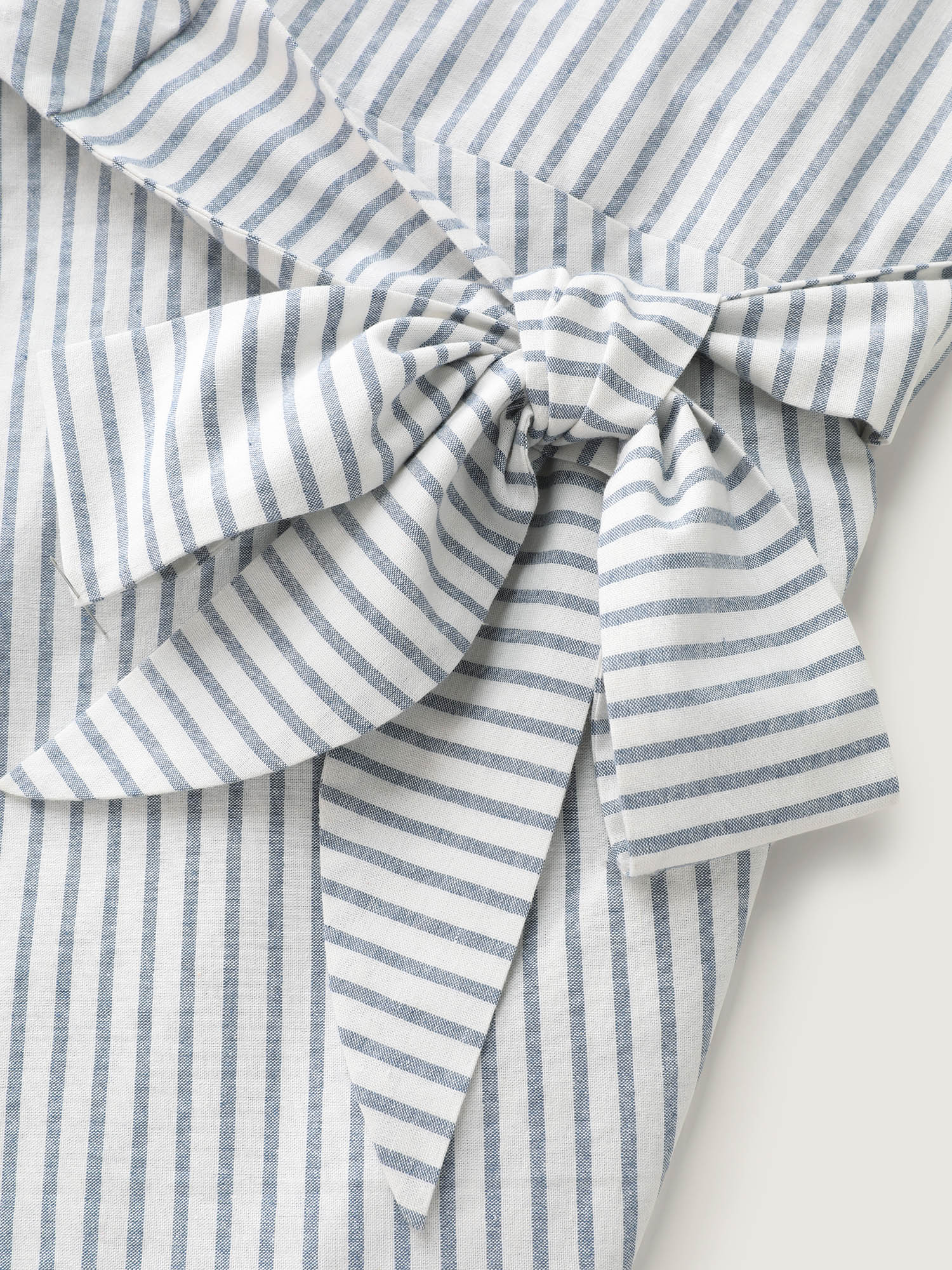 Pure Cotton Side Knotted Waist Mini Dress