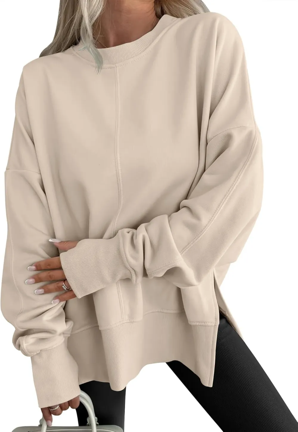 Women Oversized Sweatshirts Thumbhole Long Sleeve Hoodies Shirts