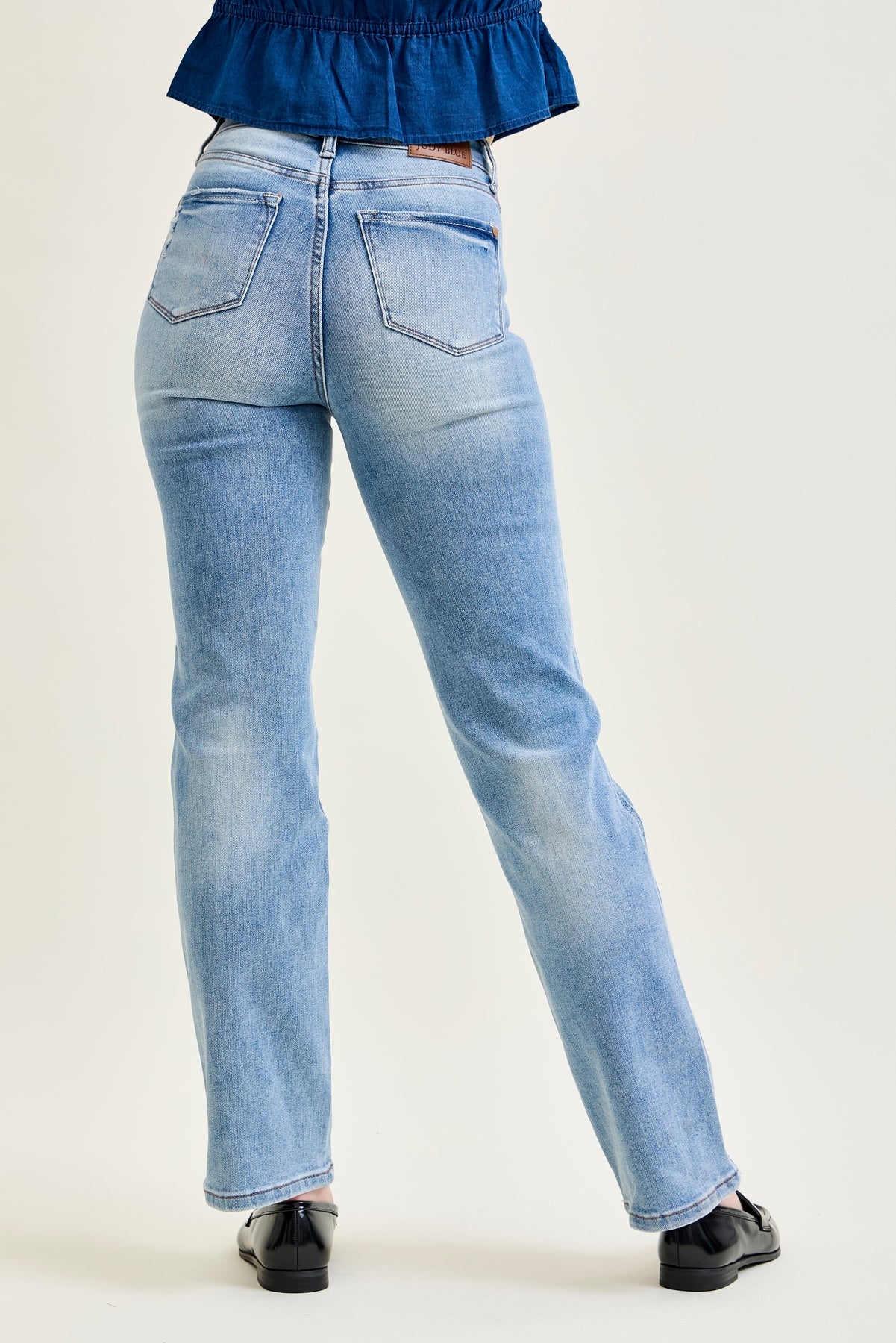 Kamila High Rise Tummy Control Straight Jeans