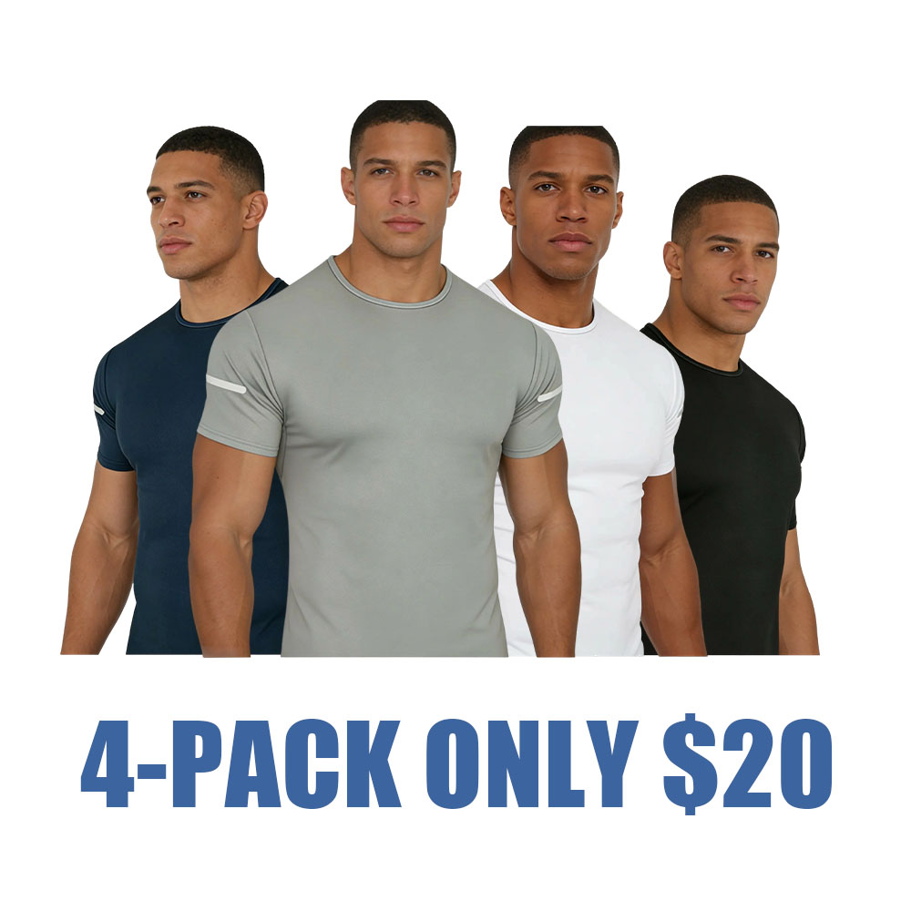 Men's Quick-Dry Reflective Stripe Performance T-Shirt