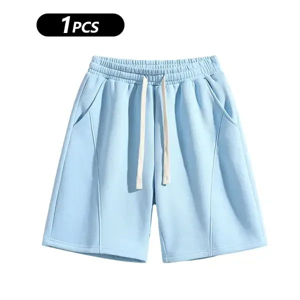 Men's Solid Pocket Waist Shorts, Lightweight Breathable Shorts, Casual Breathable Comfortable Shorts for Running Gym Workout