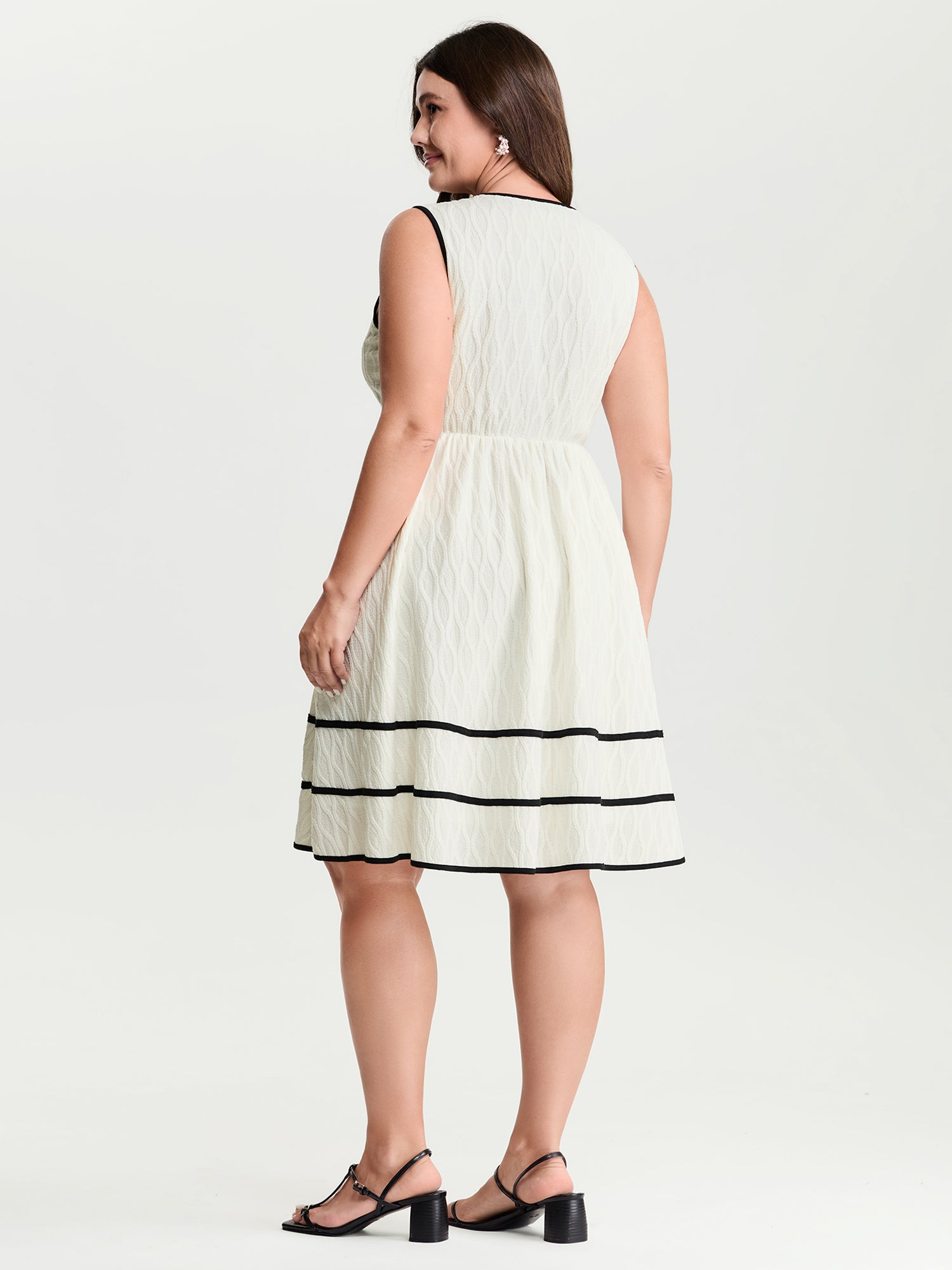 Stretchy Color Contrast Edge Mini Dress