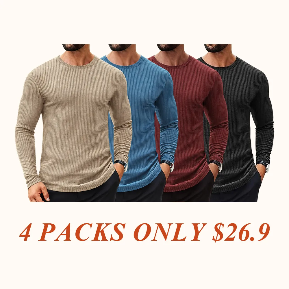 Men's Muscle T-Shirt Stretch Long Sleeve Gym Workout Bodybuilding Training Tee Shirts Casual Hipster Tops
