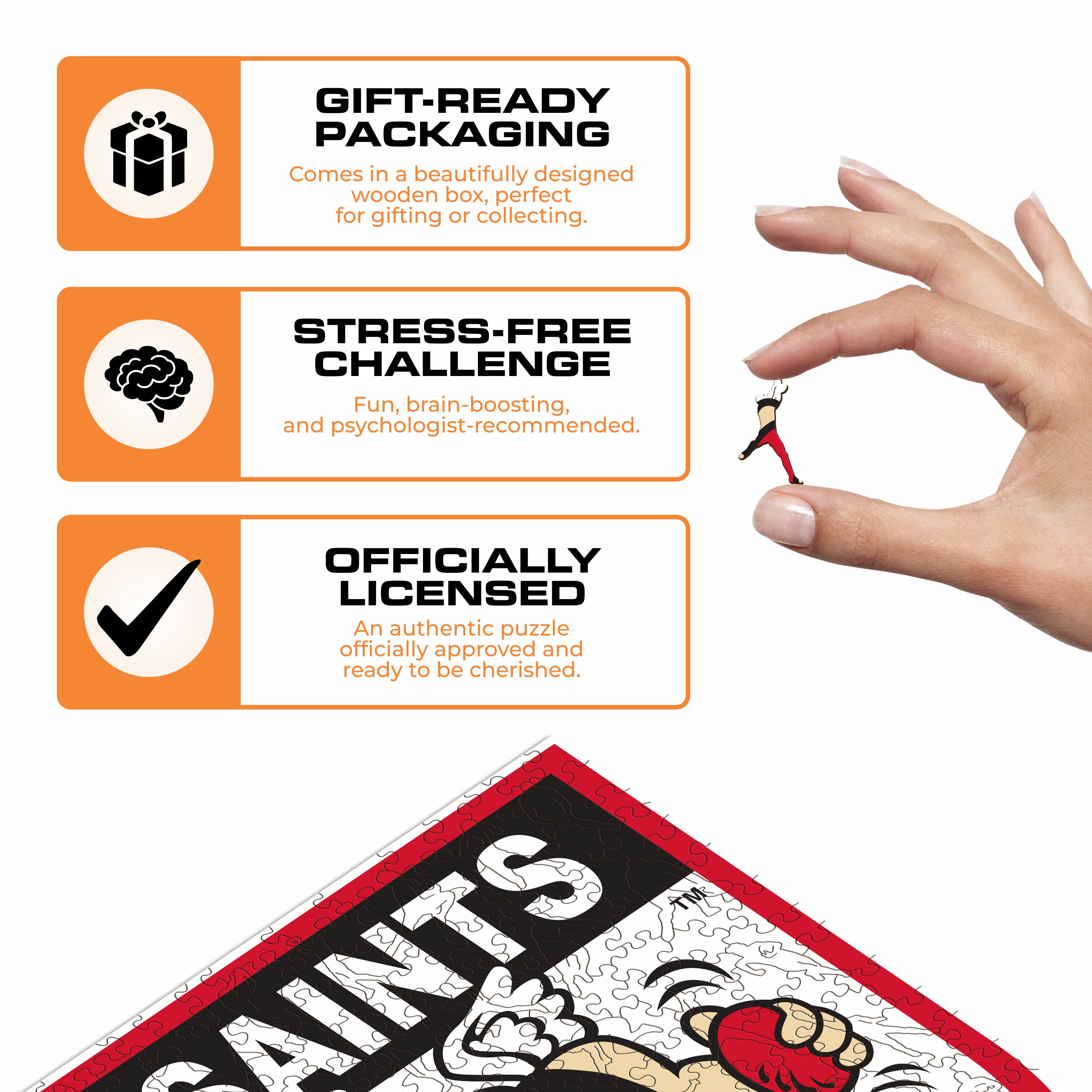 St Kilda FC Retro Mascot - Wooden Puzzle