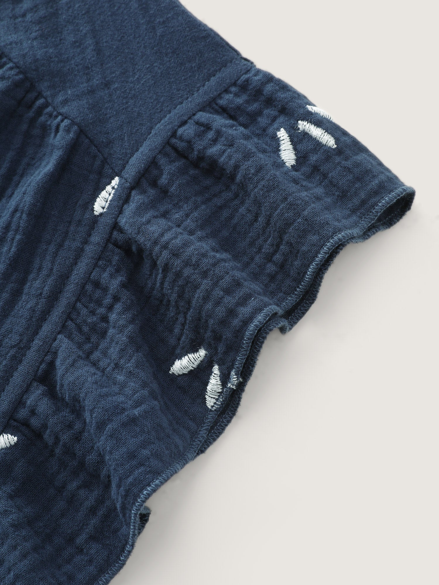 Pure Cotton Floral Embroidered Midi Dress