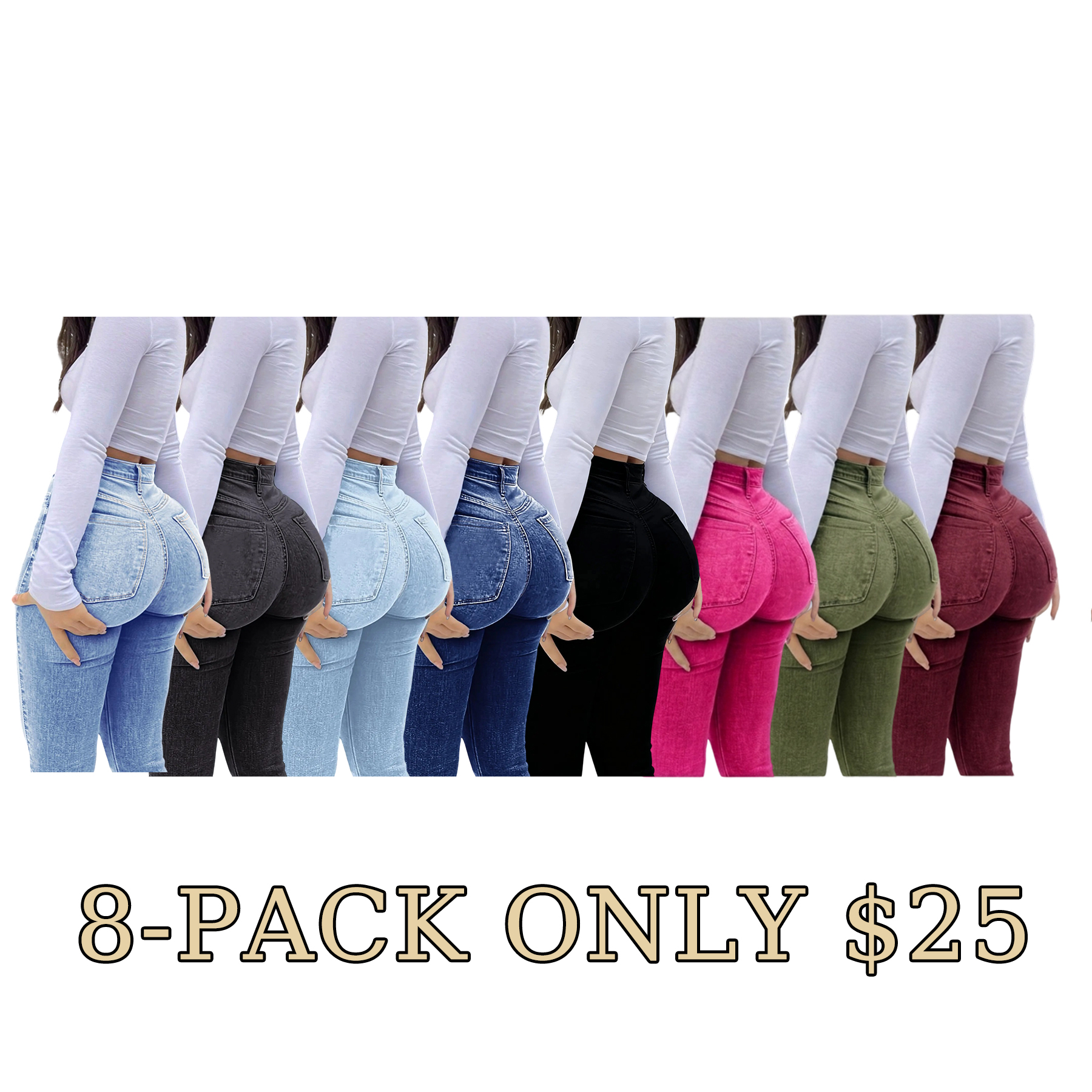 Women’s High-Waisted Skinny Jeans – Sculpt Fit Denim