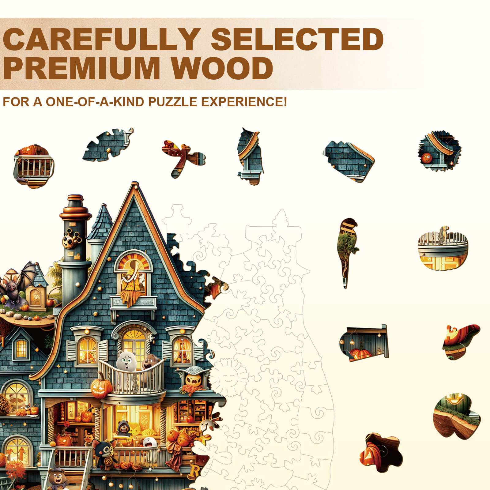 Bear's House - Halloween Wooden Jigsaw Puzzle