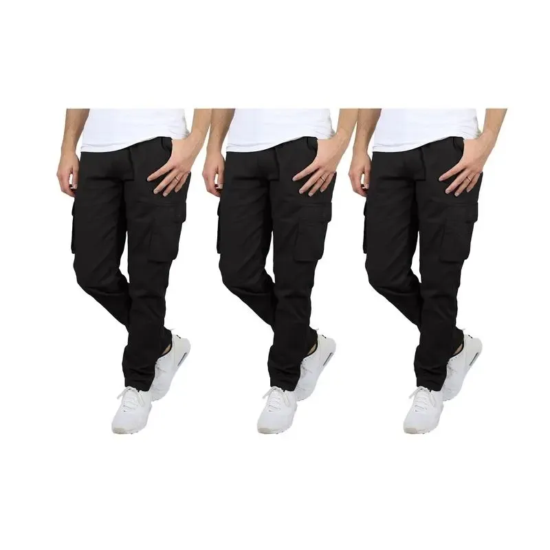 Men'S 3 Pack Flex Stretch Cotton Cargo Pants