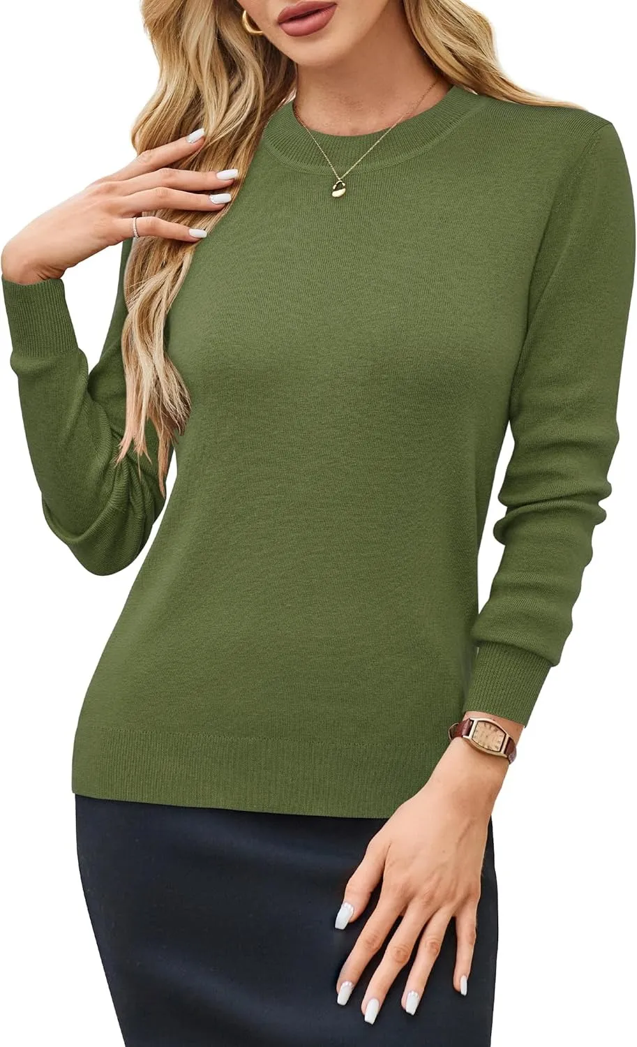 Women Fashion Wool Blend Sweater