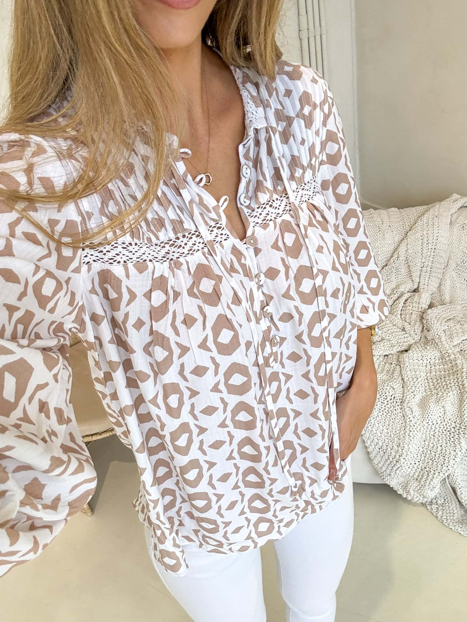 Bowie Blouse - Bare Print