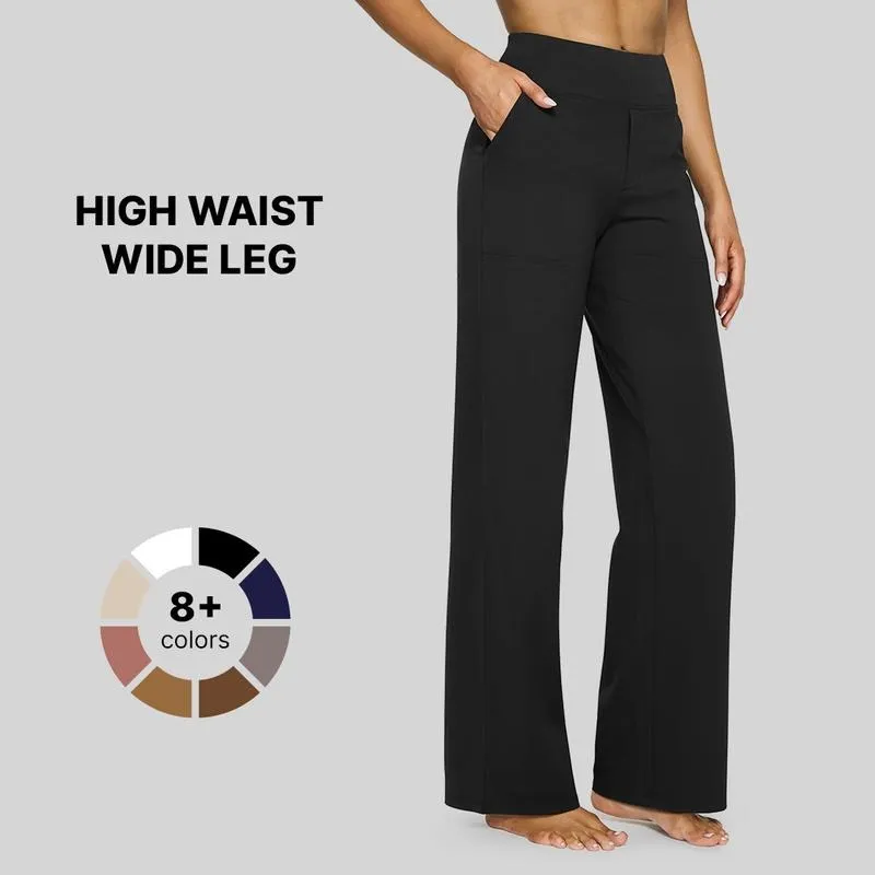 Loose High-Waist Business Casual Pants Yoga Pants Women Wide Leg Pants