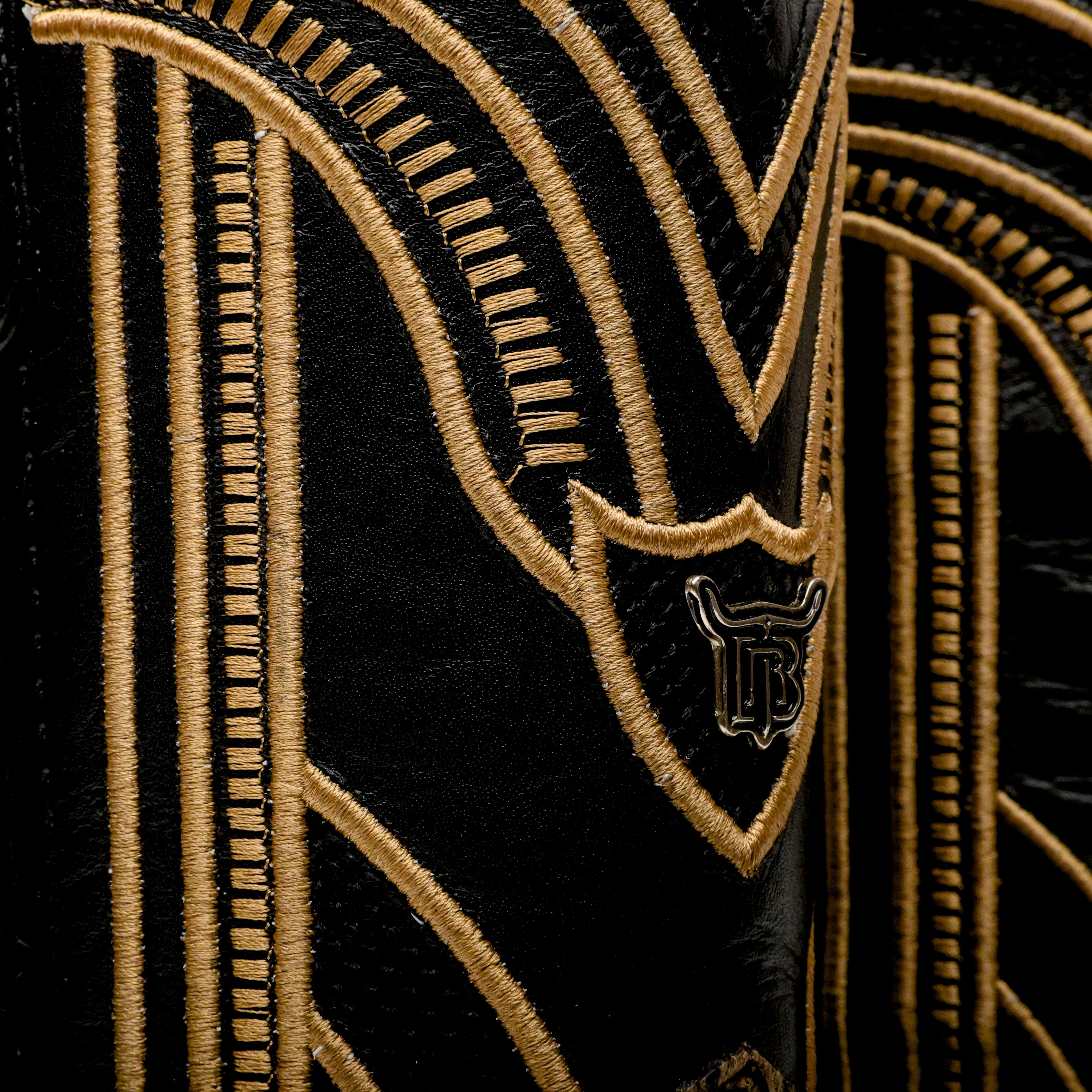 Orix Two-Tone Caiman Neck Leather Boots - Square Toe