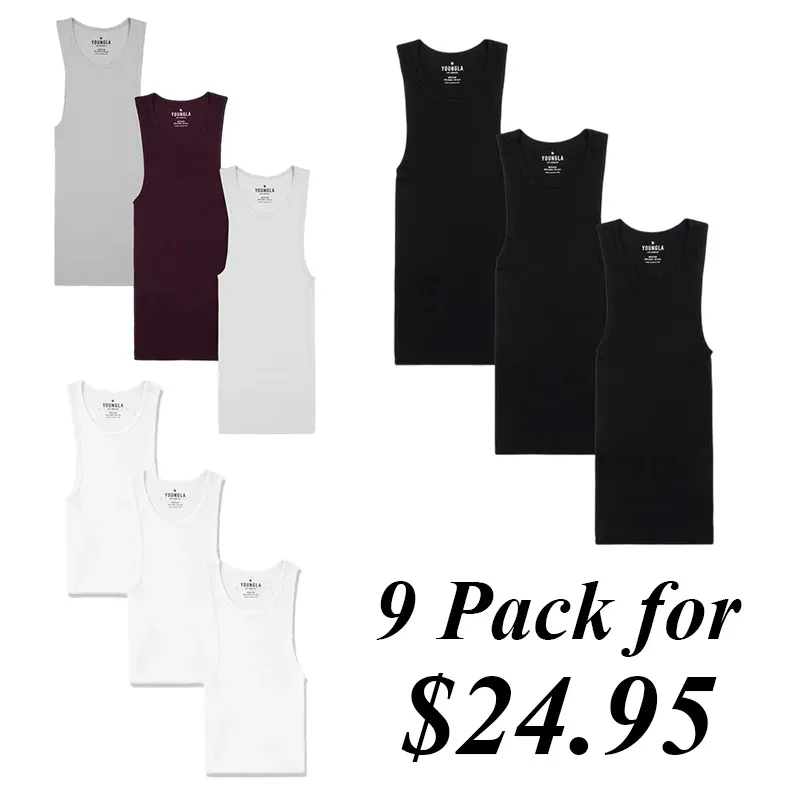 9PACK-Men'S Knitted Sports Vest