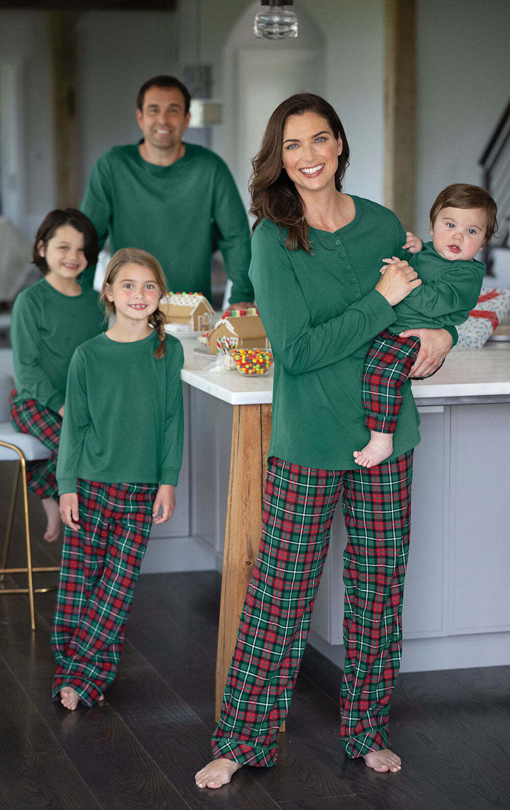 Christmas Plaid Matching Family Pajamas