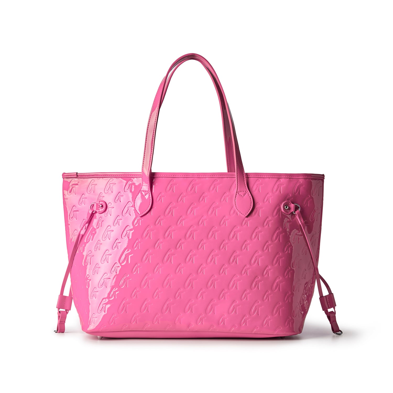 MONOGRAM GLAM TOTE - MIRROR HOT PINK