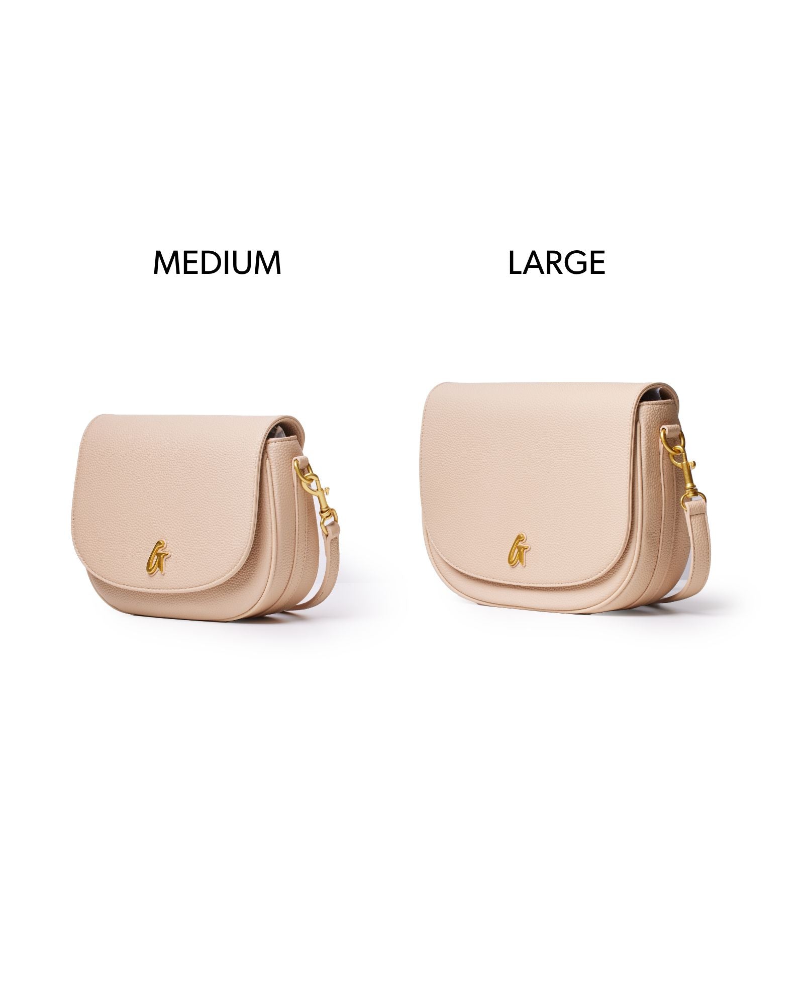 LARGE PEBBLE SHOULDER BAG - NUDE
