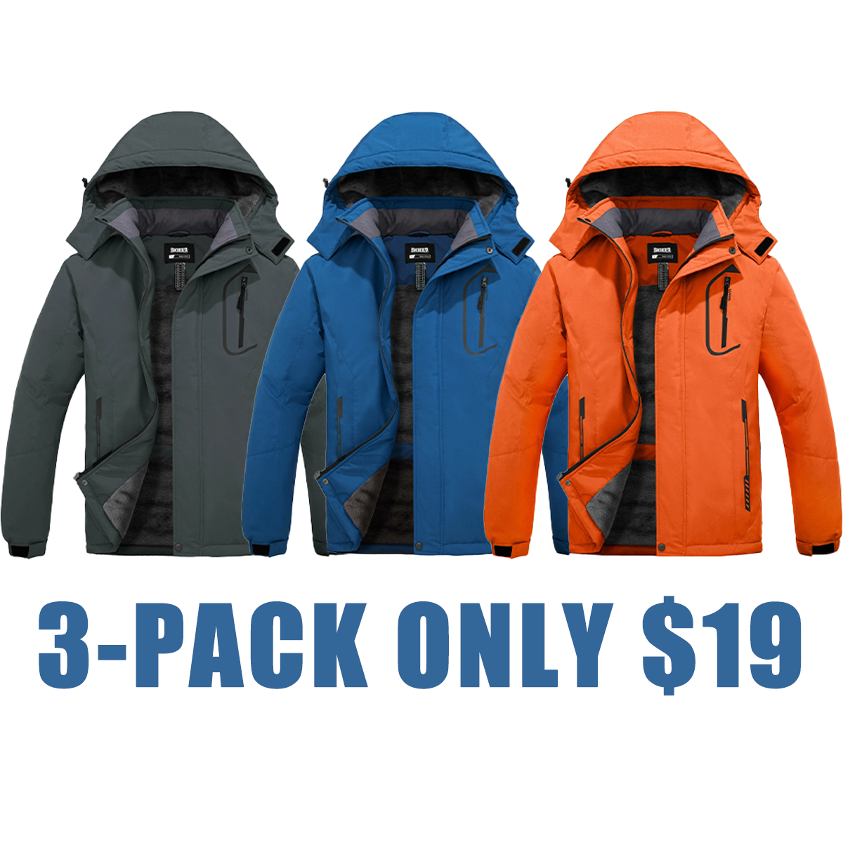 Skieer Men's Mountain Waterproof Ski Jacket Winter Rain Jacket Warm Snow Coat