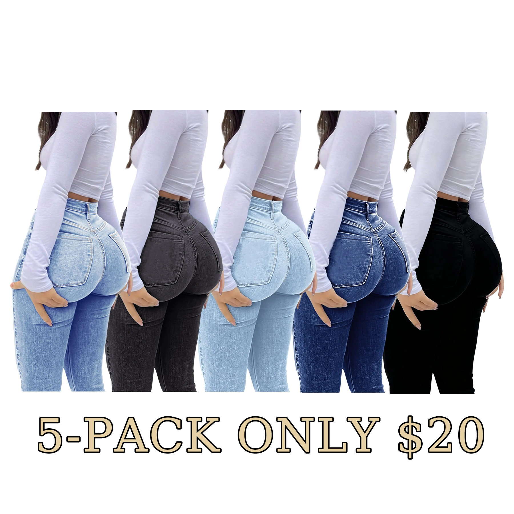 Women’s High-Waisted Skinny Jeans – Sculpt Fit Denim