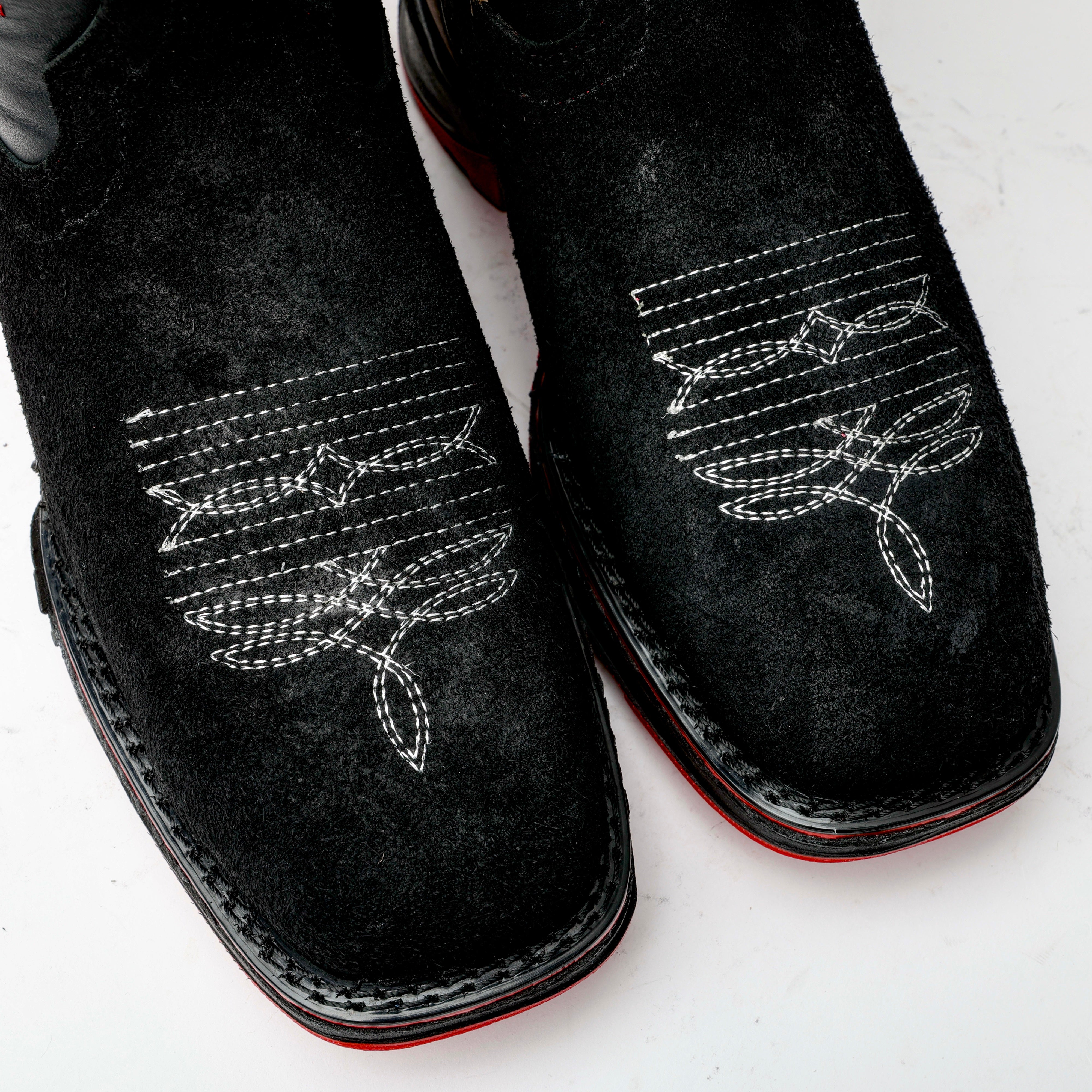 Black Rough-Out Leather Boots With 3D Lightweight Sole - Composite Toe