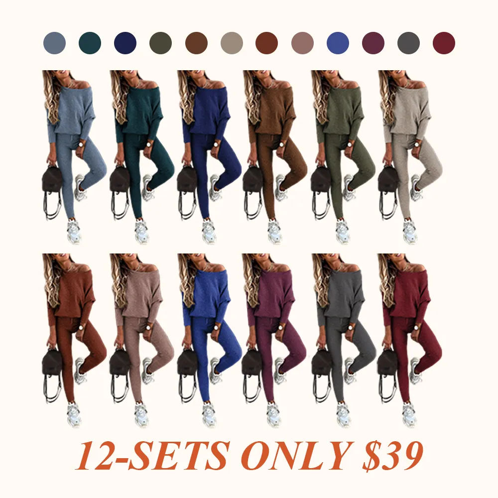 Women's 2 Piece Lounge Outfit Long Sleeve