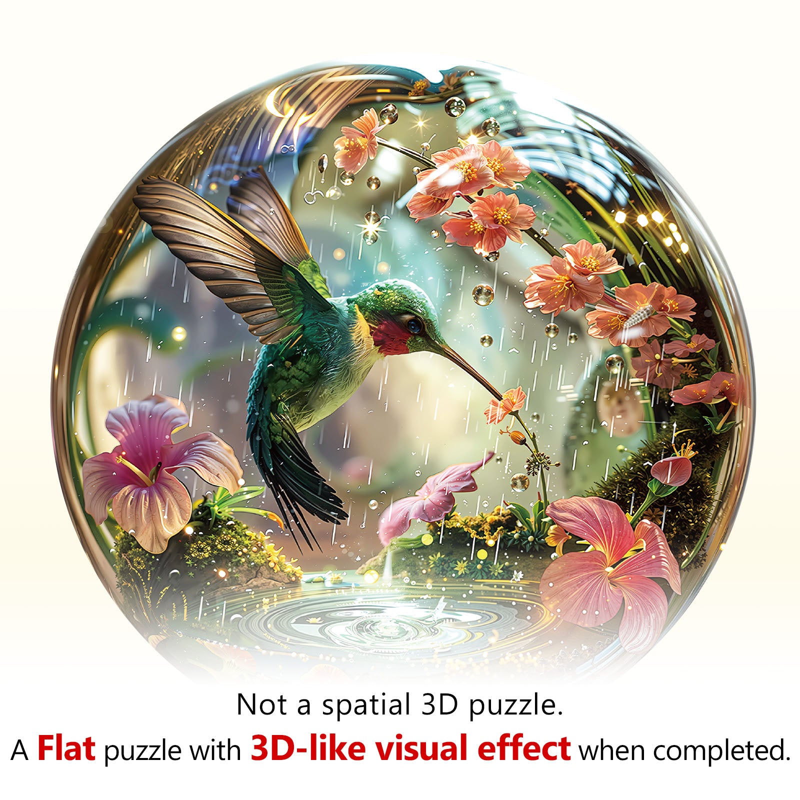 Hummy Raindrop Wooden Jigsaw Puzzle