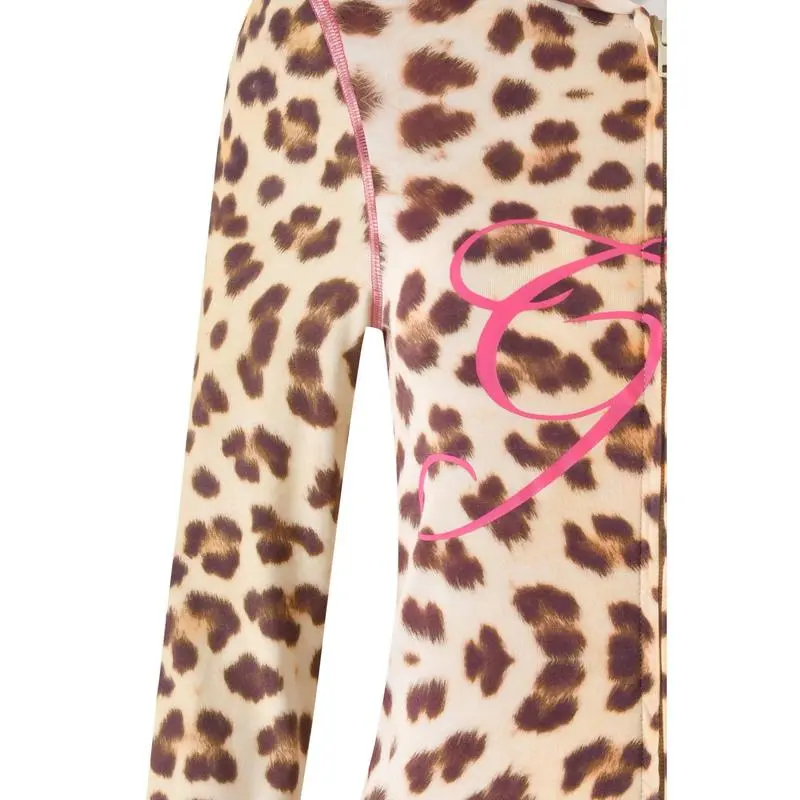 Y2K Style Leopard Print Co-ord Set