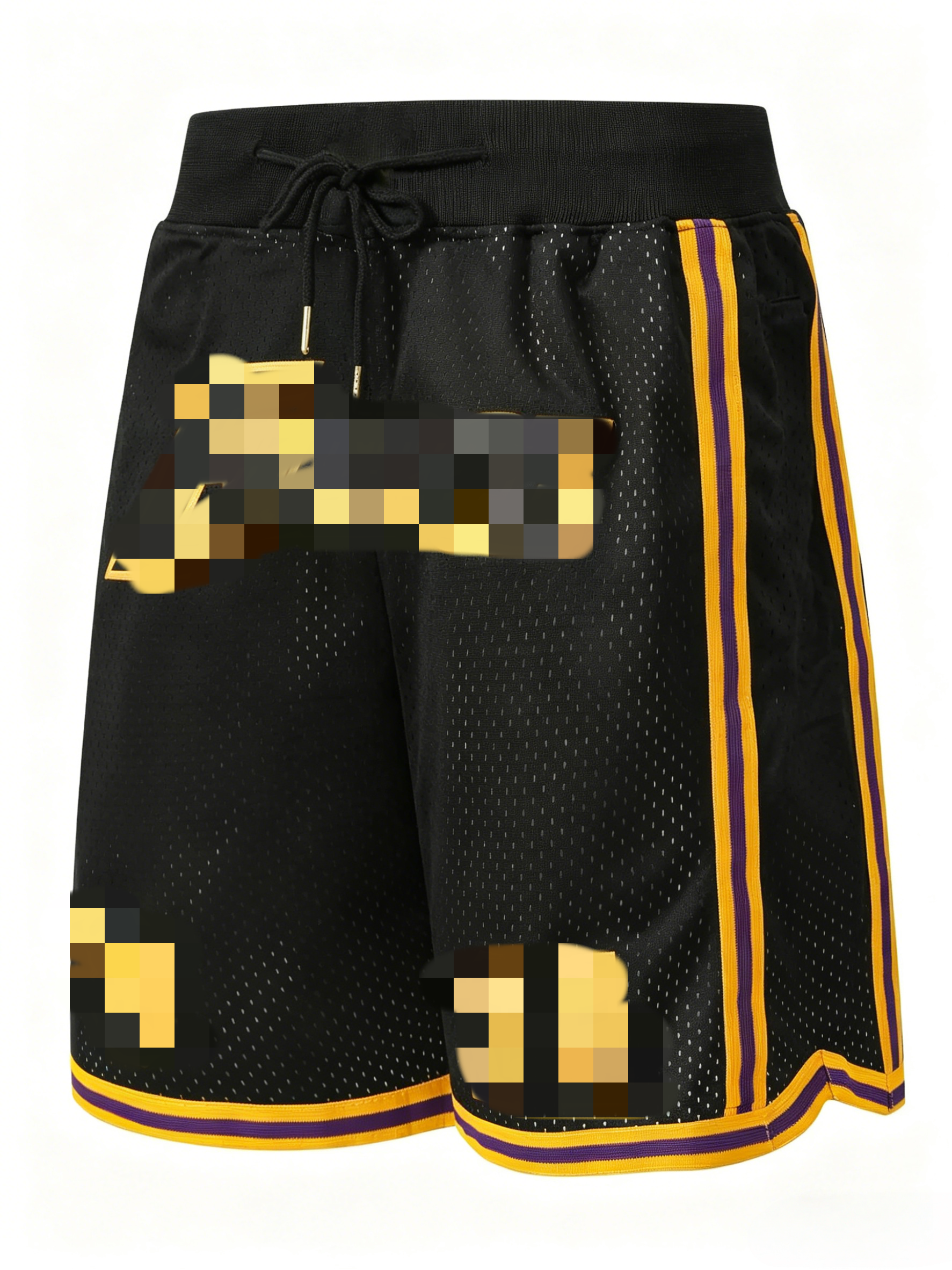 Men's Regular Fit Letter & Number Print Drawstring Waist Jersey Basketball Shorts