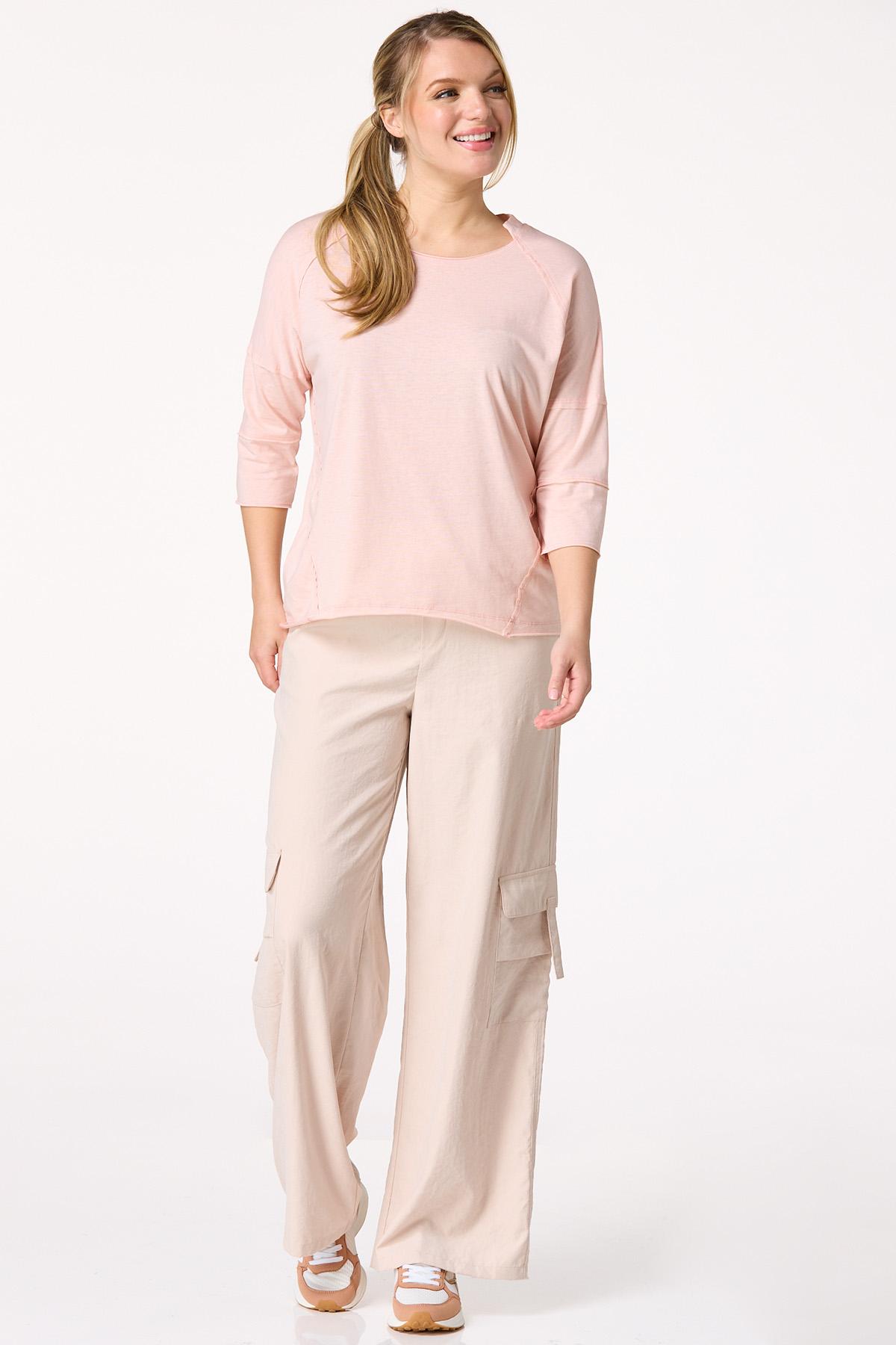 Relaxed Solid Seamed Top