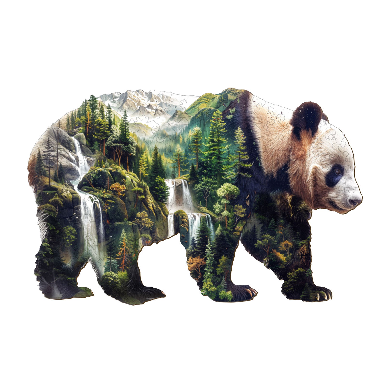 Mountain Panda Wooden Jigsaw Puzzle