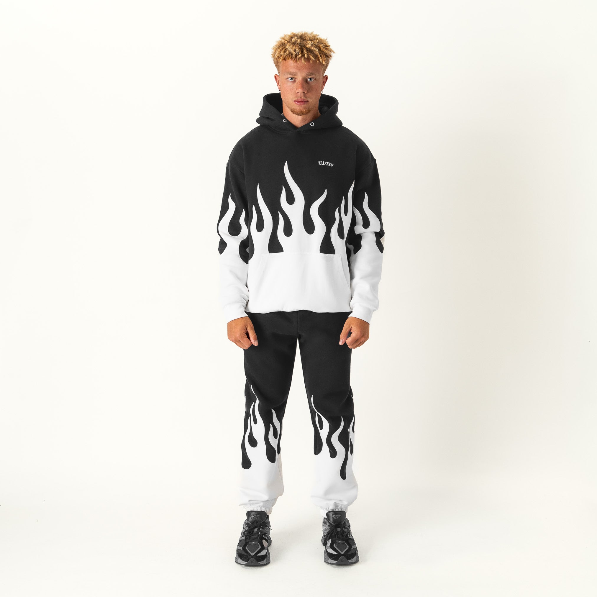 PREMIUM HEATER SWEATS - BLACK / WHITE