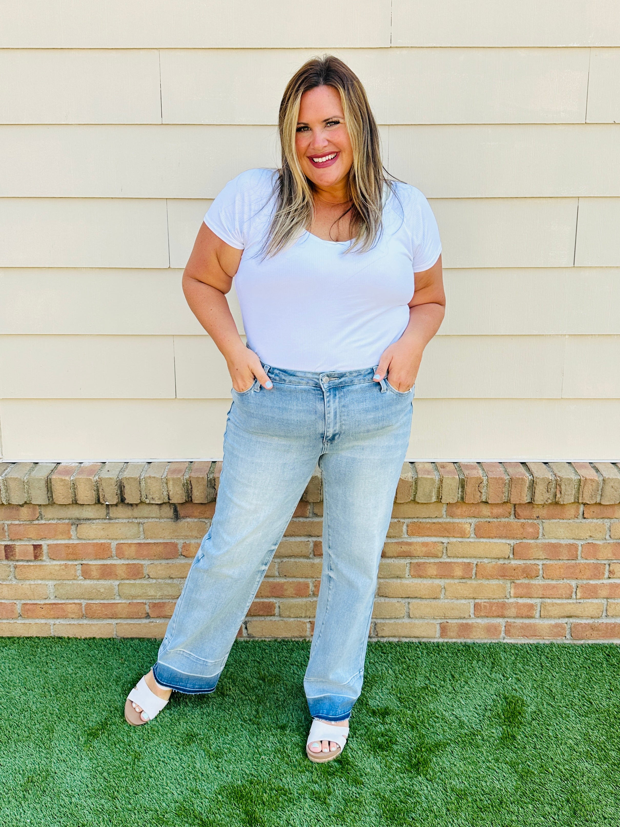 Judy Blue Release Your Inhibitions Wide Leg Jeans