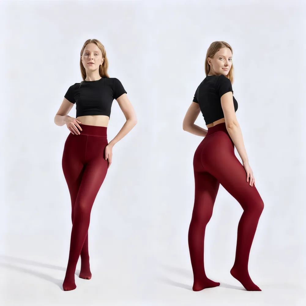 Fleece Lined Tights Sheer Women