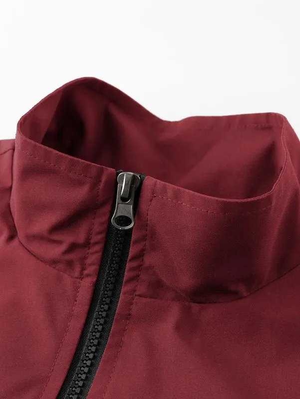 Men's spliced contrasting letter racing jacket,