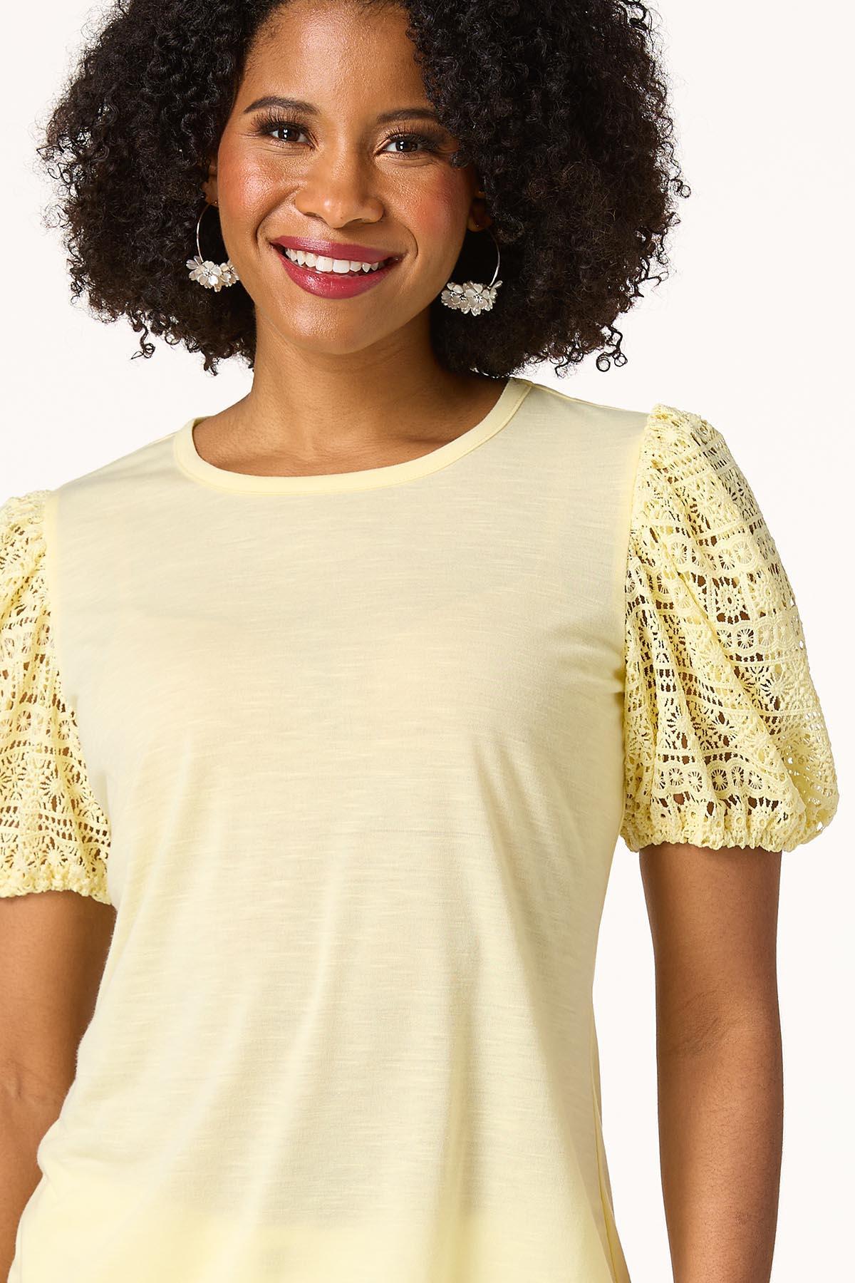 Crochet Puff Sleeve Top