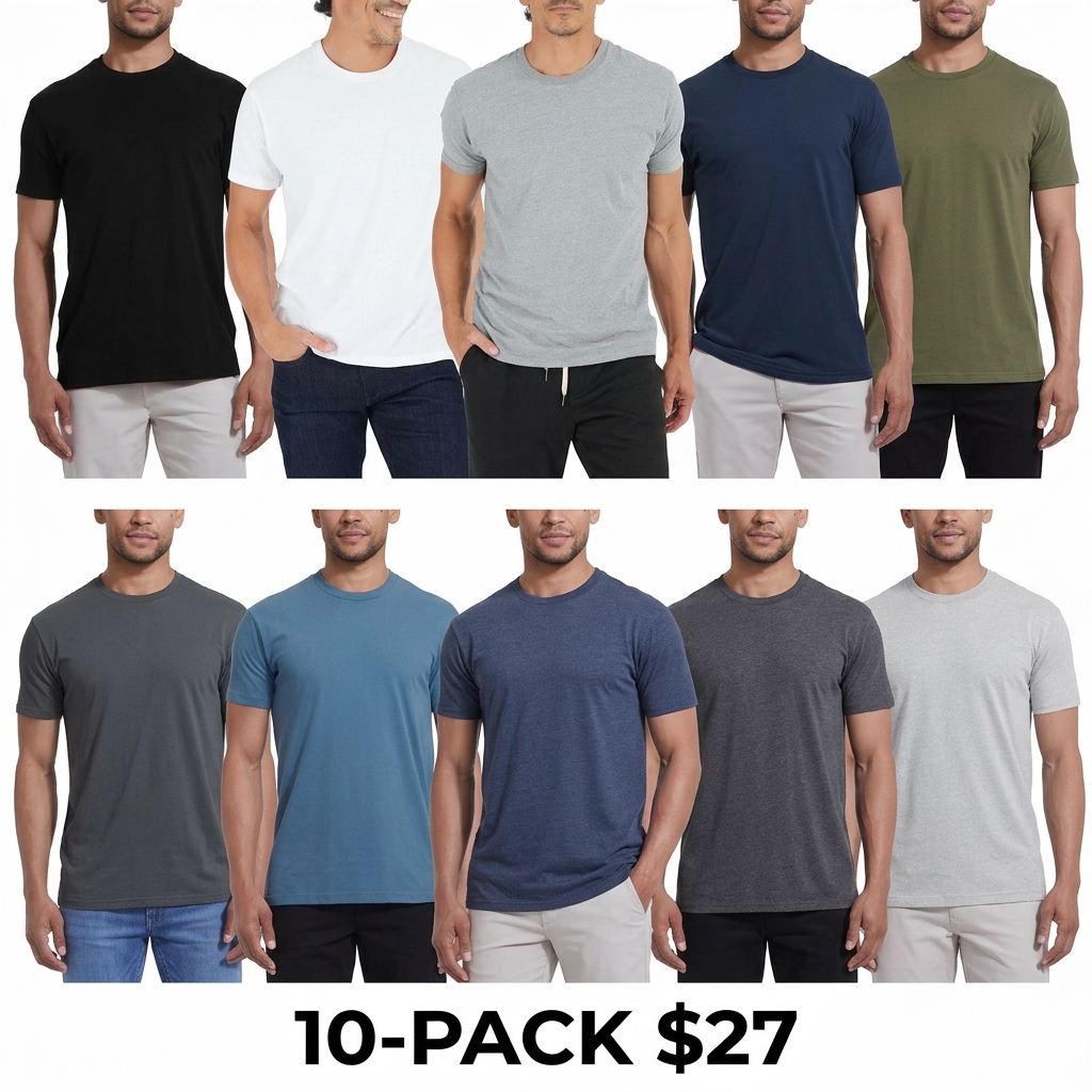 Men's Premium Fit Short Sleeve Crew Neck T-Shirt – Soft Everyday Essential