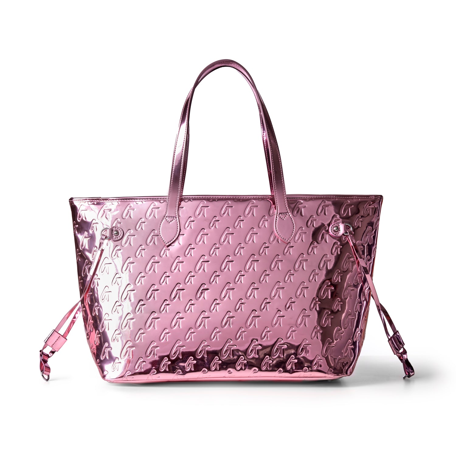 METALLIC MONOGRAM GLAM TOTE - METALLIC PINK