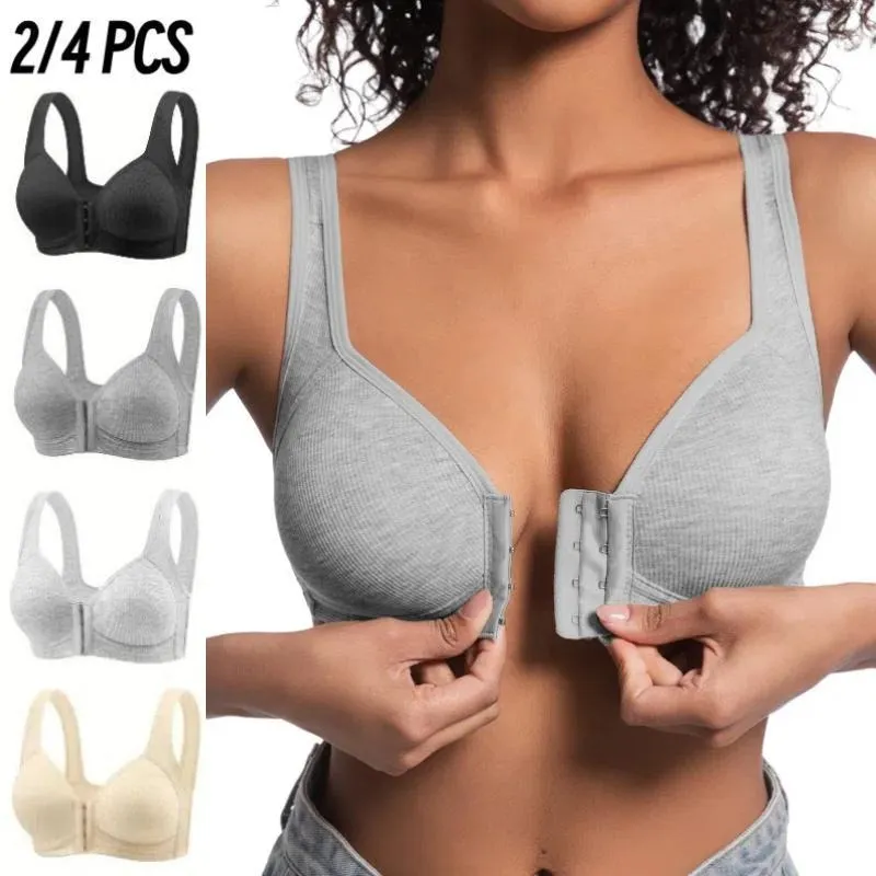 Adjustable Front Closure Push-Up Bra Wire-Free